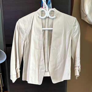 Babaton short linen power blazer